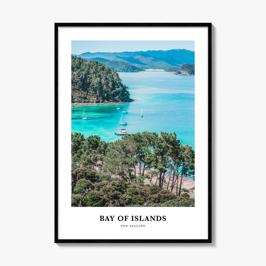 Bay of Islands Classic Poster, framed poster mockup