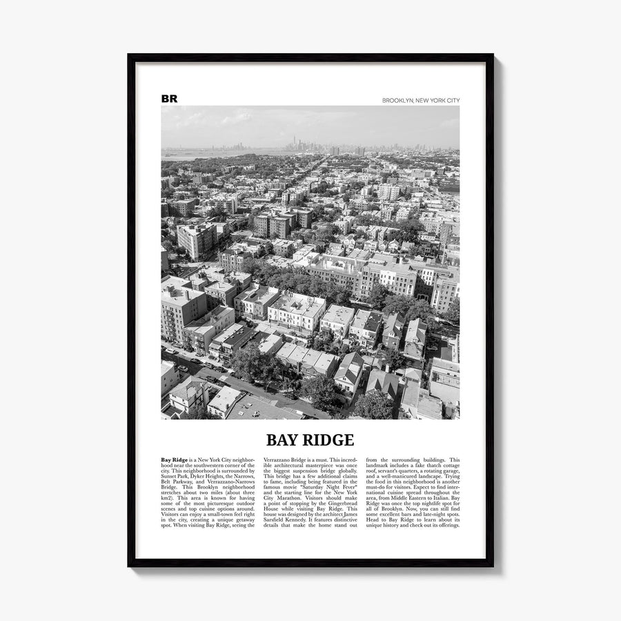 Bay Ridge Newspaper Poster, framed poster mockup