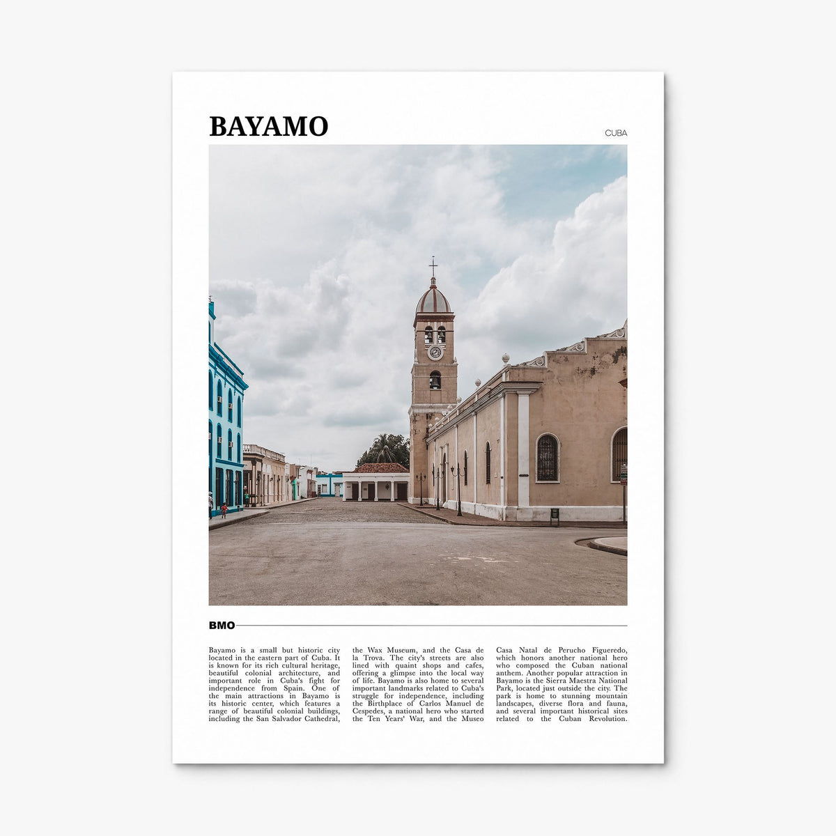 Bayamo Travel Poster, print only (unframed)