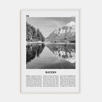 Bayern Poster White Wood / 8x12 in Nbourhood Travel B&W Poster