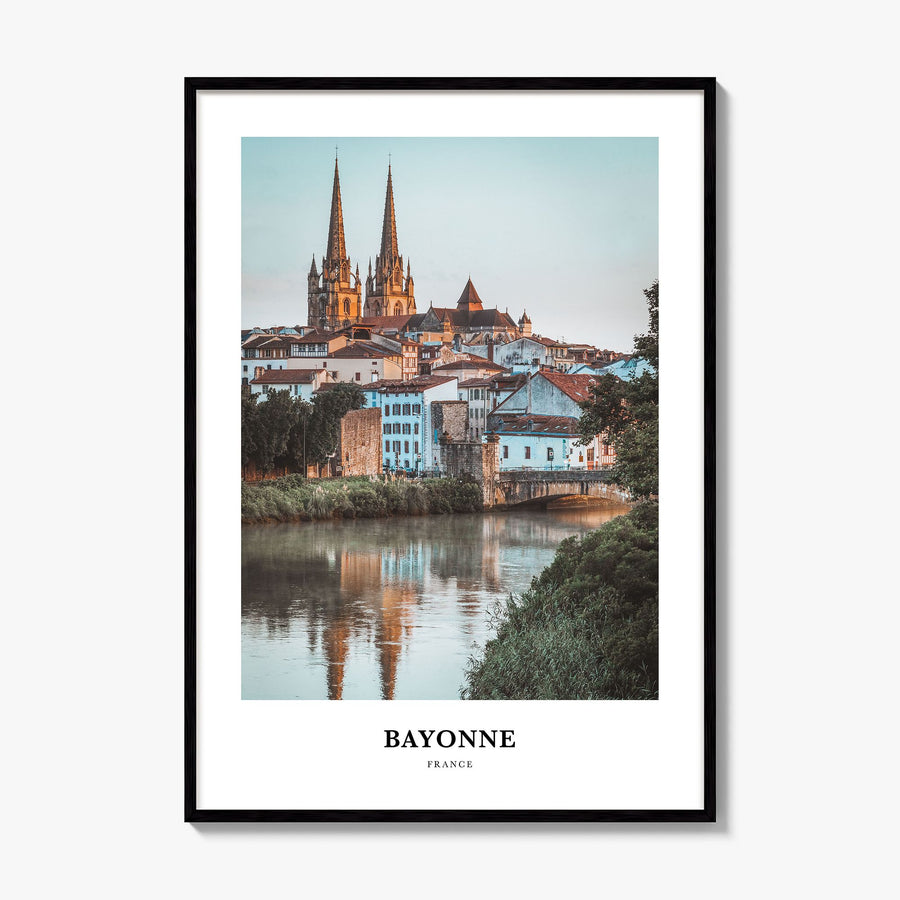 Bayonne, France Classic Poster, framed poster mockup