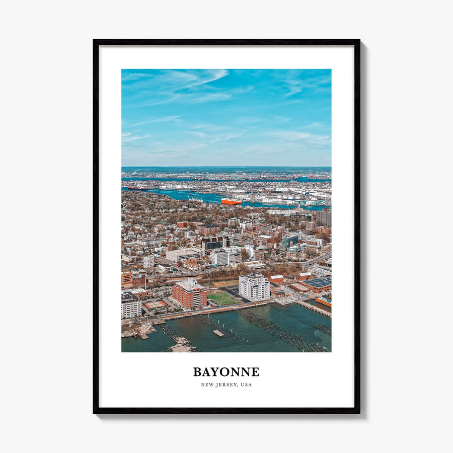 Bayonne, New Jersey Classic Poster, framed poster mockup