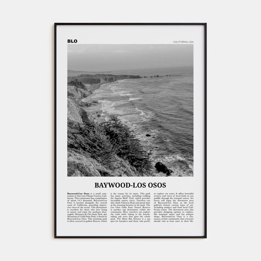 Baywood-Los Osos Poster None / 8x12 in Nbourhood Travel B&W Poster