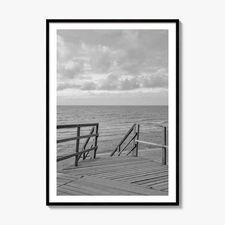Beach Trail Photo No 2 Poster, framed poster mockup, white border