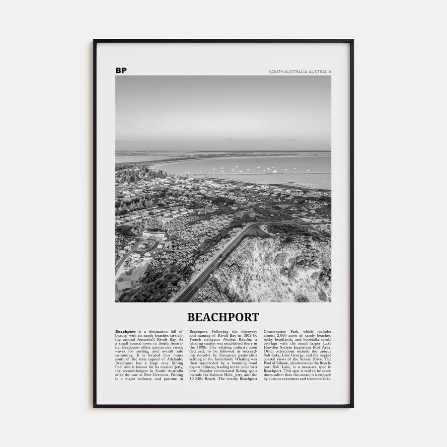 Beachport No 1 Poster None / 8x12 in Nbourhood Travel B&W Poster