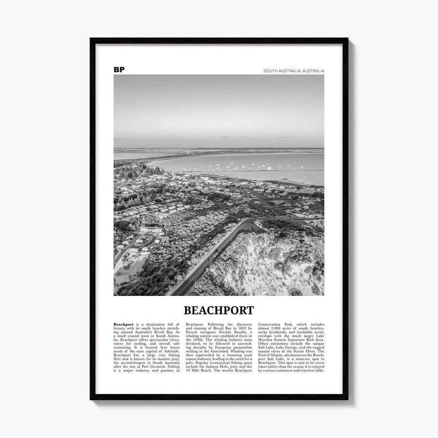 Beachport Newspaper No 1 Poster, framed poster mockup