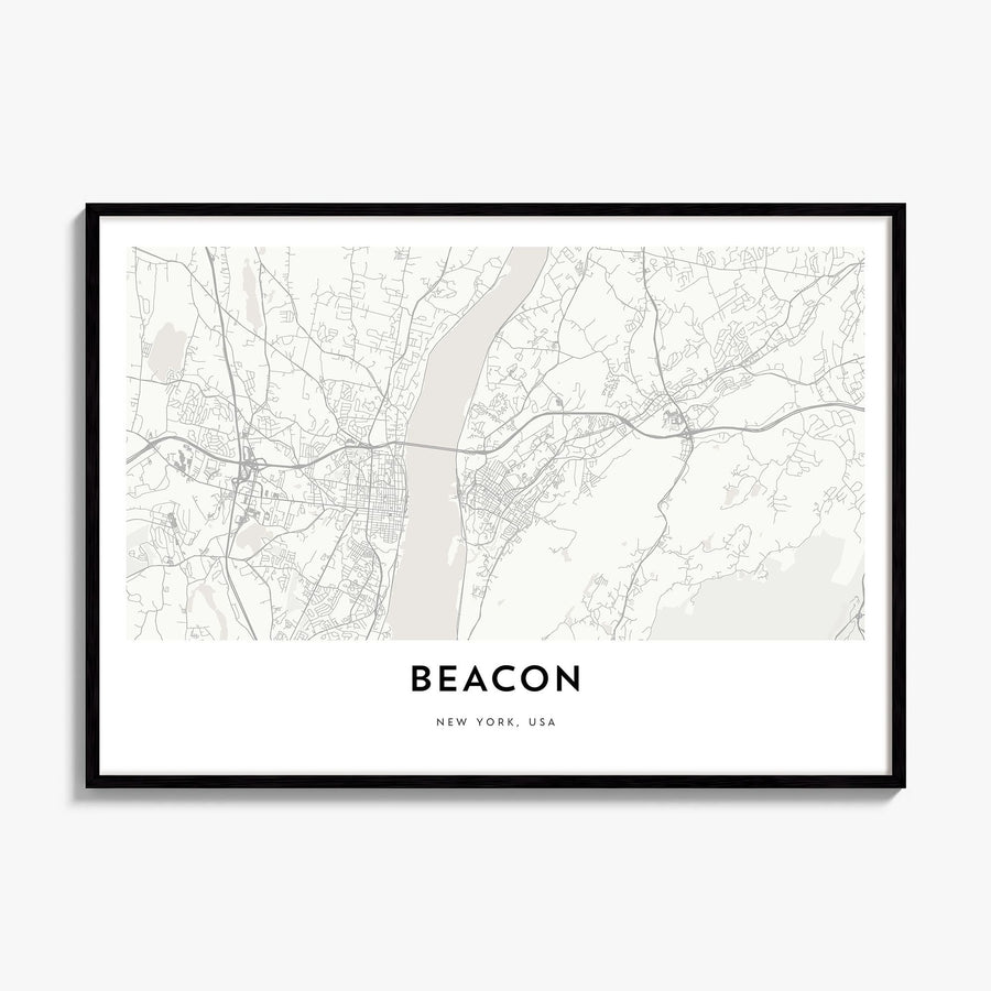 Beacon Map Poster, framed poster mockup