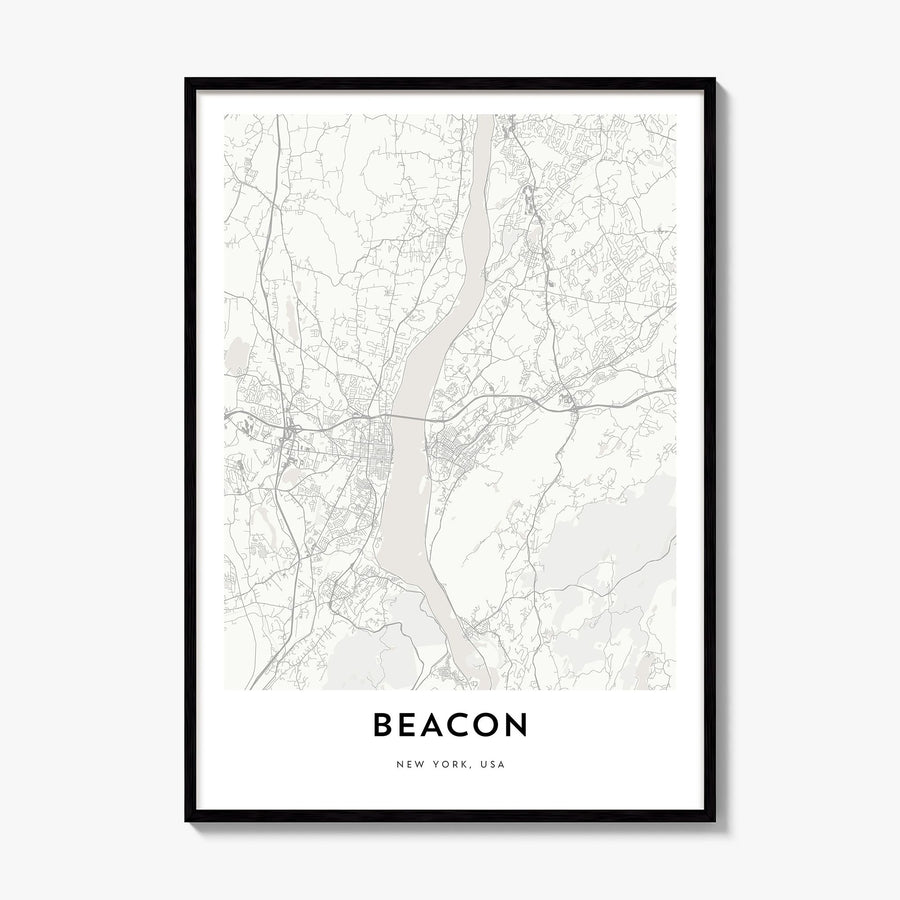 Beacon Map Poster, framed poster mockup