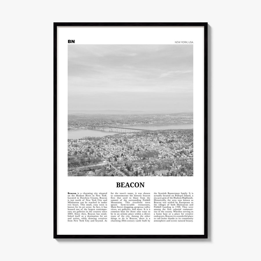 Beacon Newspaper Poster, framed poster mockup