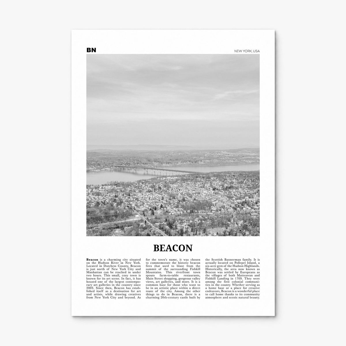 Beacon Newspaper Poster, print only (unframed)