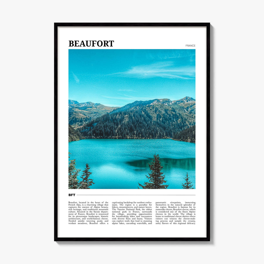 Beaufort, France Travel Poster, framed poster mockup
