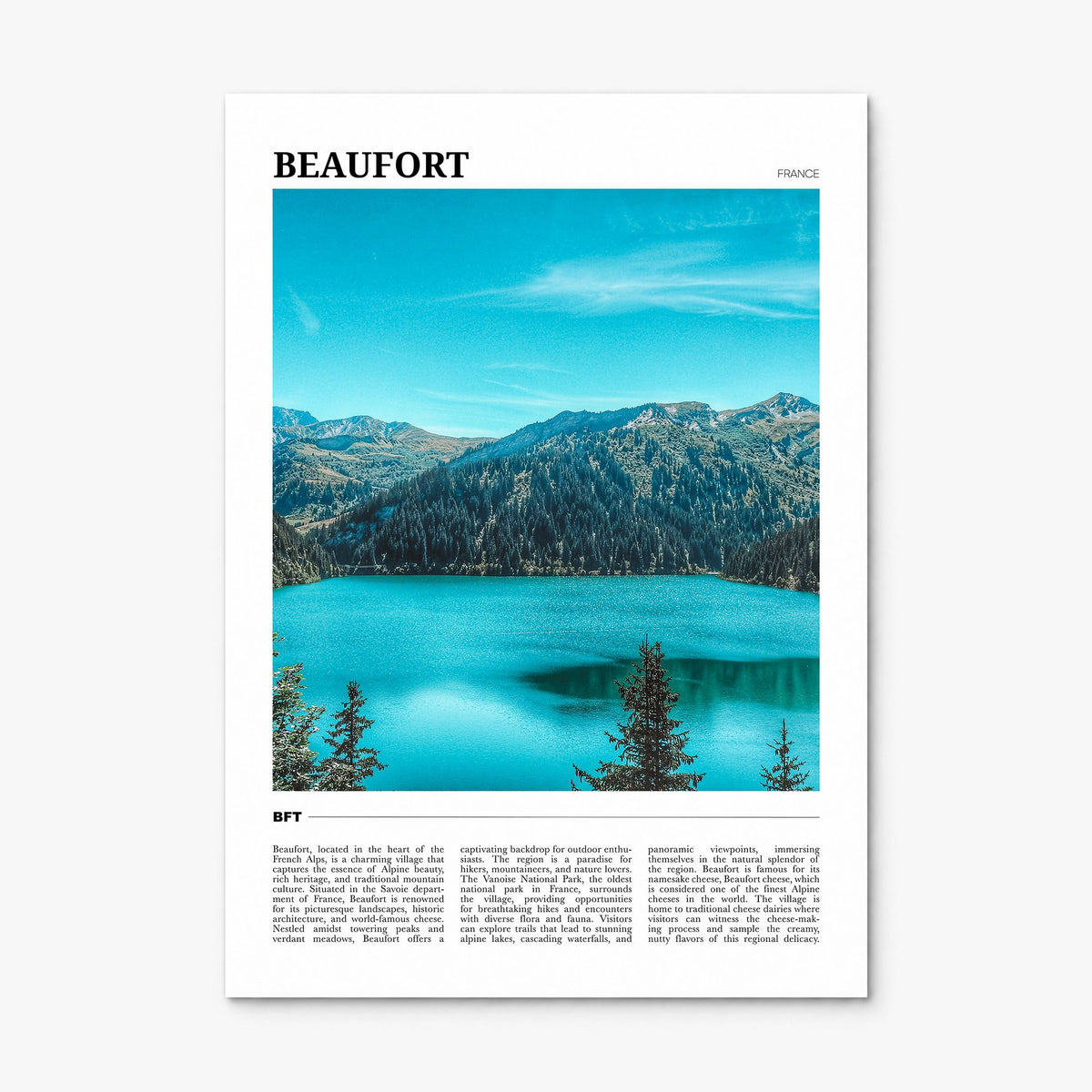 Beaufort, France Travel Poster, print only (unframed)