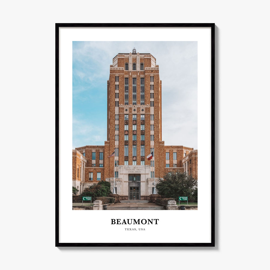 Beaumont, Texas Classic Poster, framed poster mockup