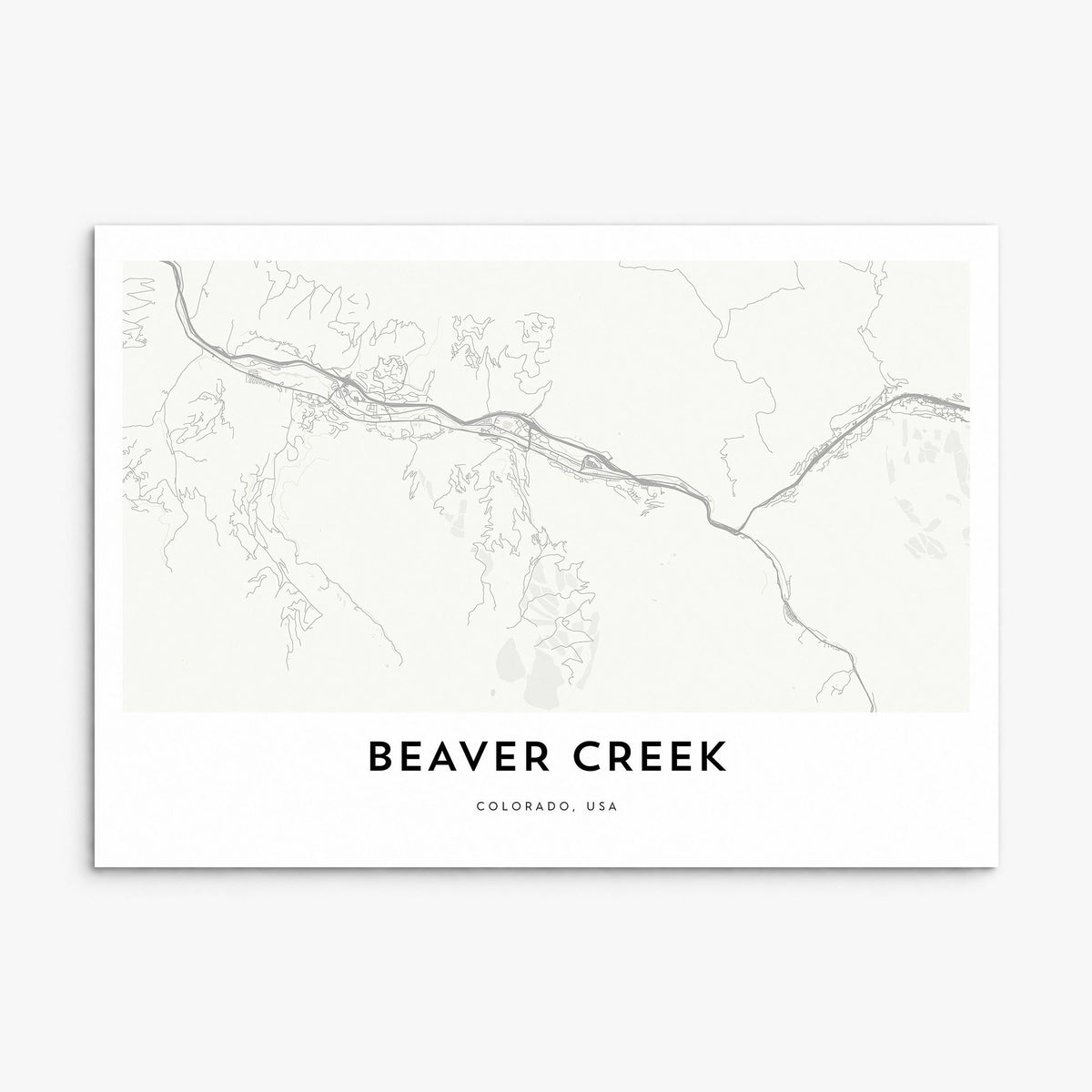 Beaver Creek Map Poster, print only (unframed)