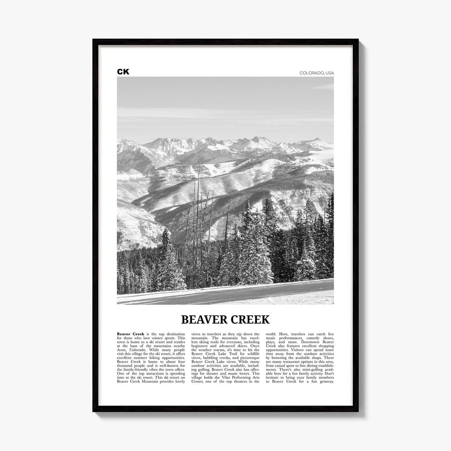 Beaver Creek Newspaper Poster, framed poster mockup