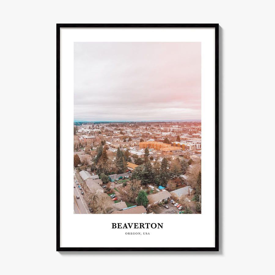 Beaverton Classic Poster, framed poster mockup