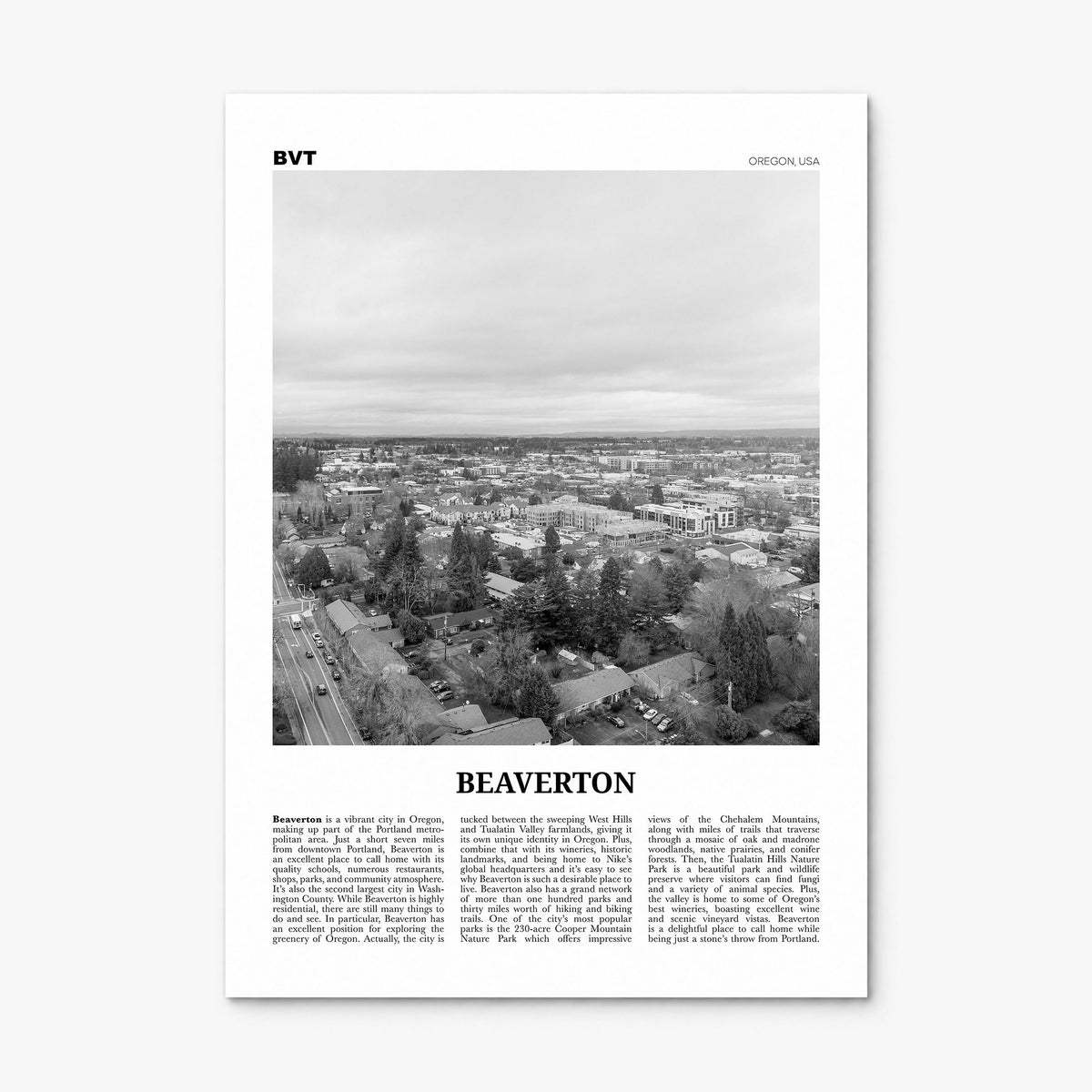 Beaverton Newspaper Poster, print only (unframed)