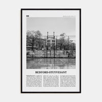 Bedford-Stuyvesant Poster Black Wood / 8x12 in Nbourhood Travel B&W Poster