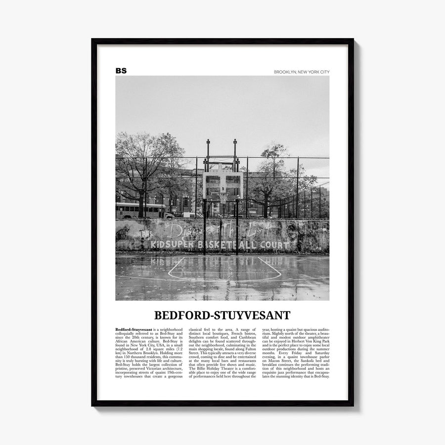 Bedford-Stuyvesant Newspaper Poster, framed poster mockup