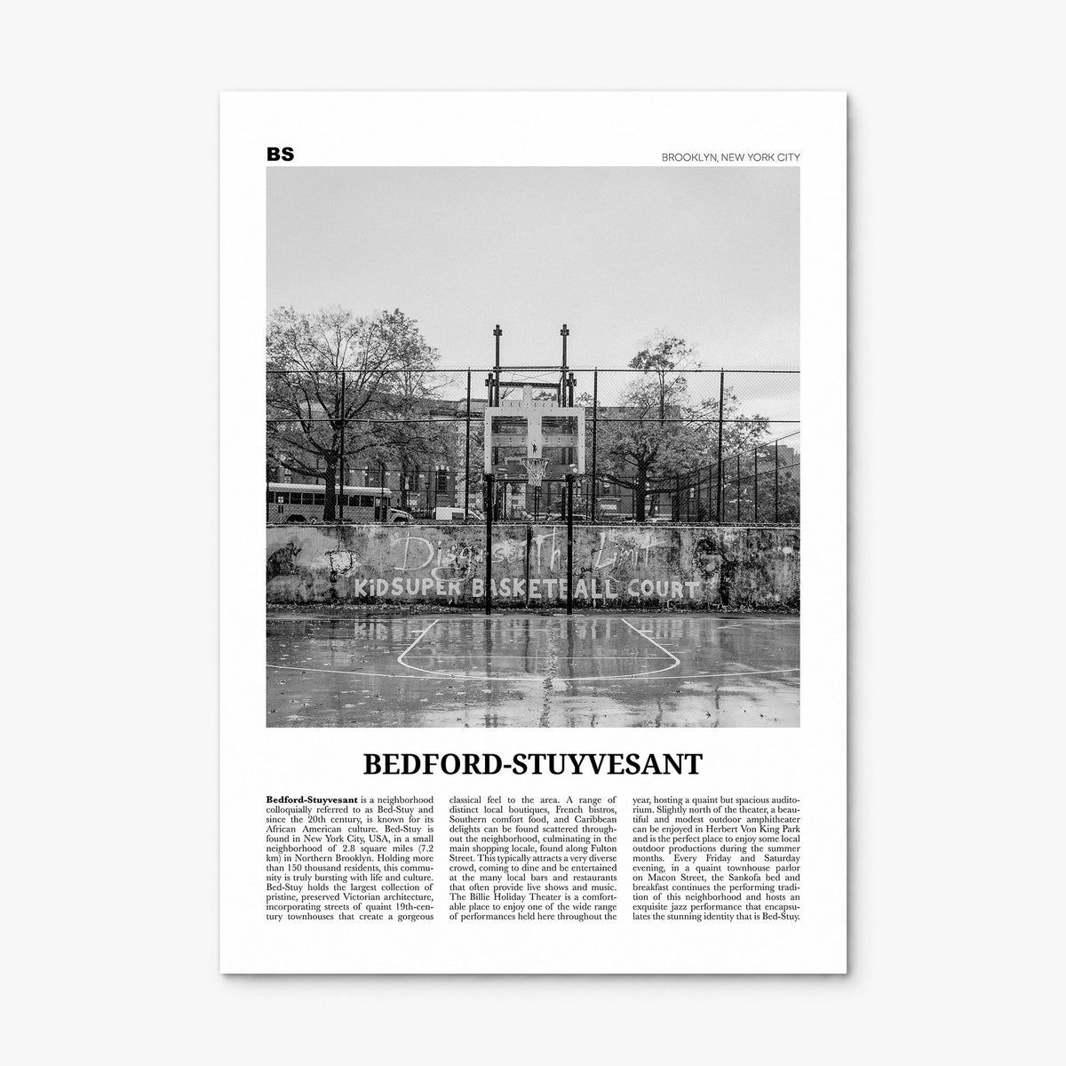 Bedford-Stuyvesant Newspaper Poster, print only (unframed)