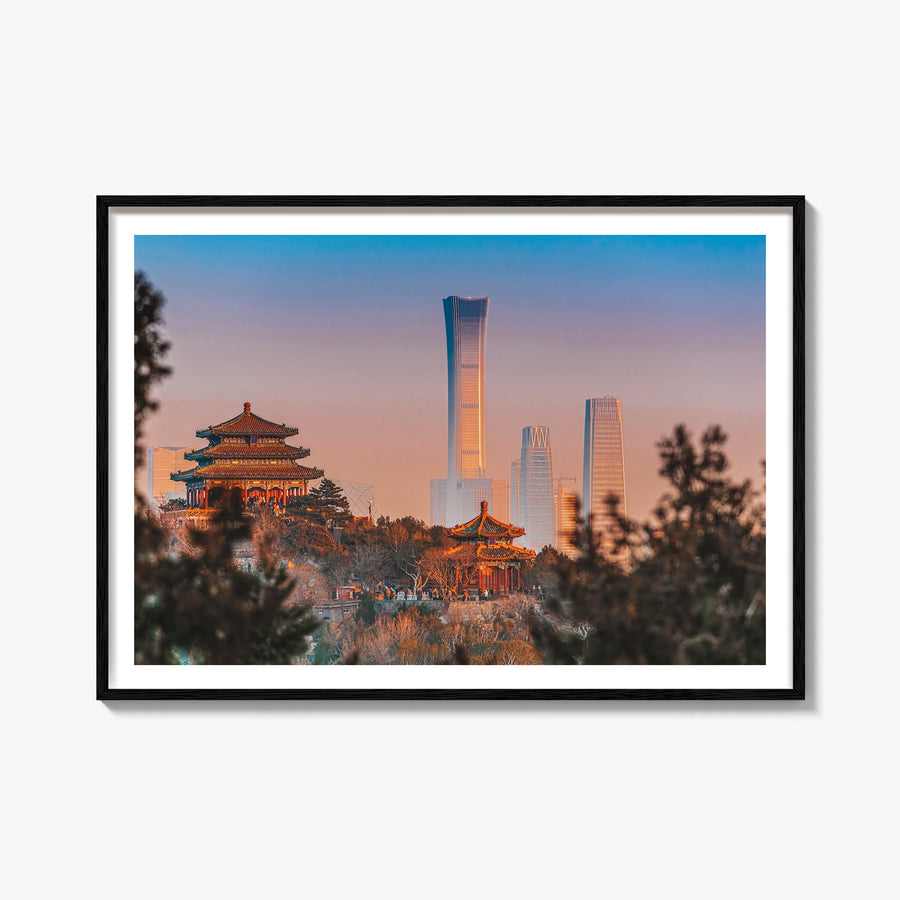 Beijing colorful photo poster of China – horizontal wall art, unframed print shown in interior mockup