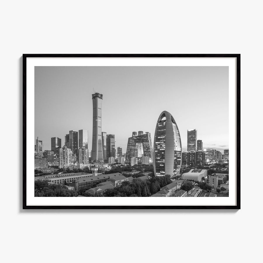 Beijing Photo Poster, framed poster mockup, white border