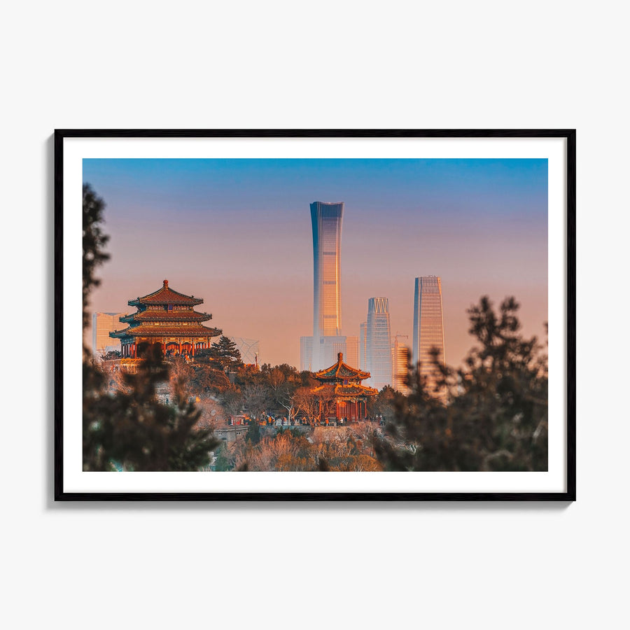 Beijing Photo Poster, framed poster mockup, white border