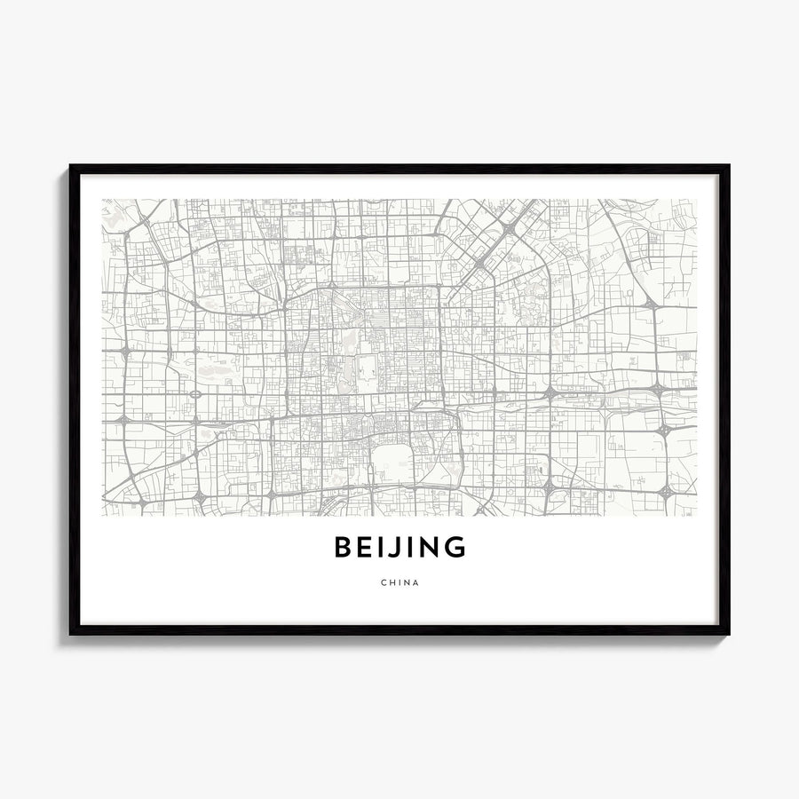 Beijing Map Poster, framed poster mockup