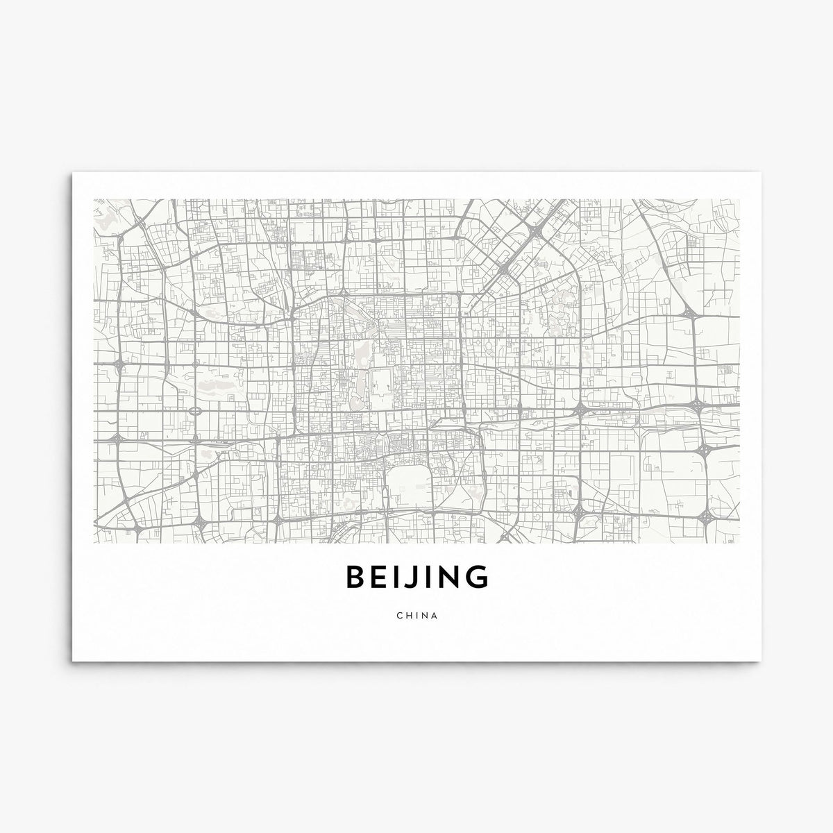 Beijing Map Poster, print only (unframed)