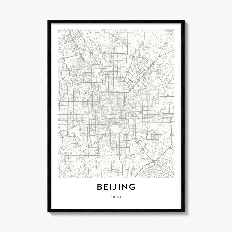Beijing Map Poster, framed poster mockup