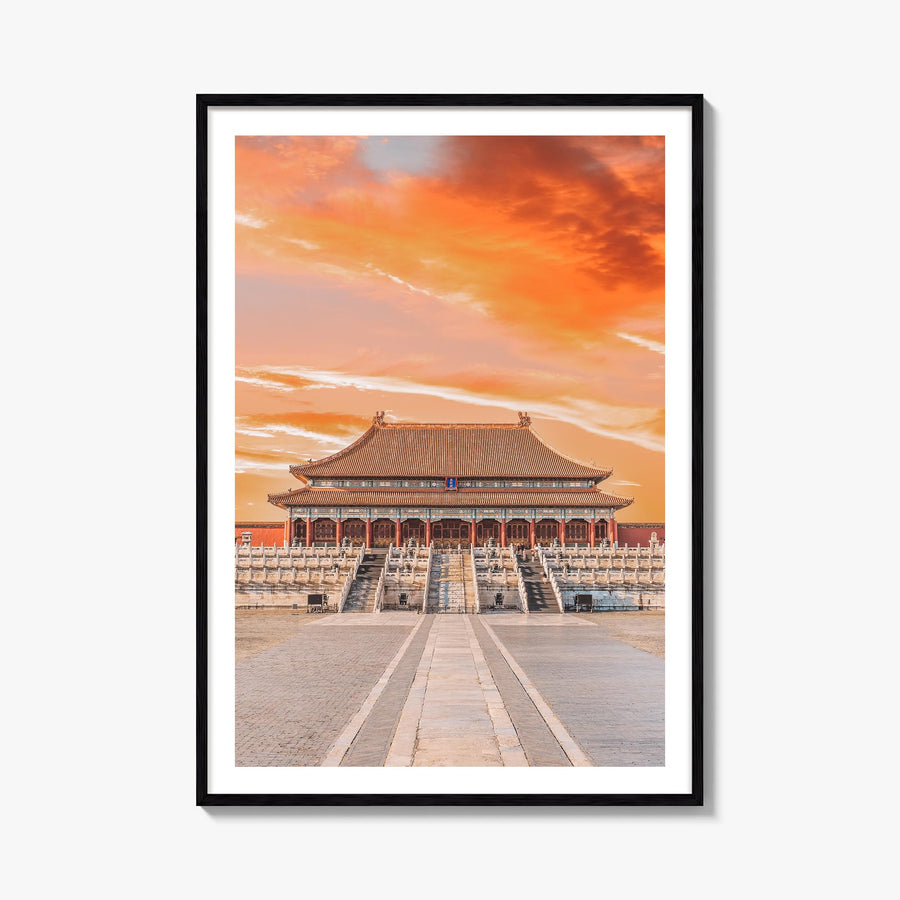 Beijing no. 2 colorful photo poster of China – vertical wall art, unframed print shown in interior mockup