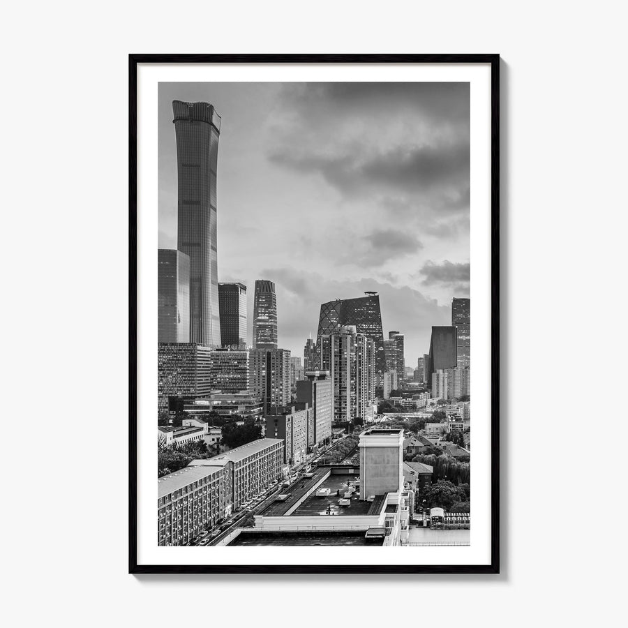 Beijing Photo Poster, framed poster mockup, white border