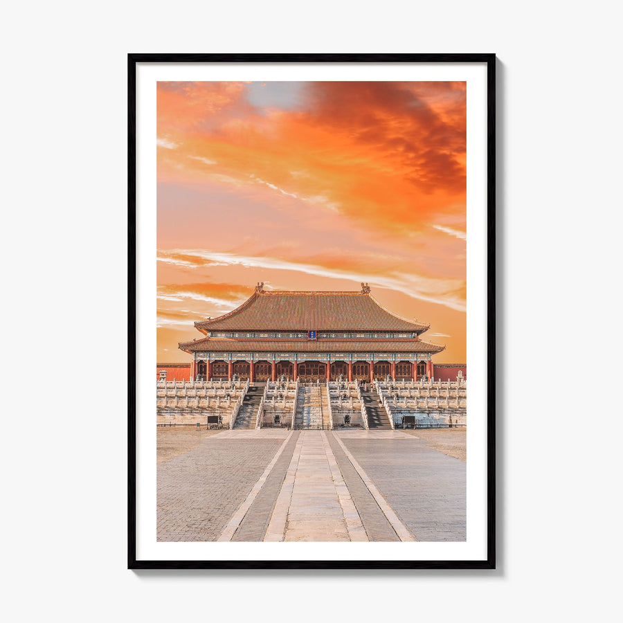 Beijing Photo No 2 Poster, framed poster mockup, white border