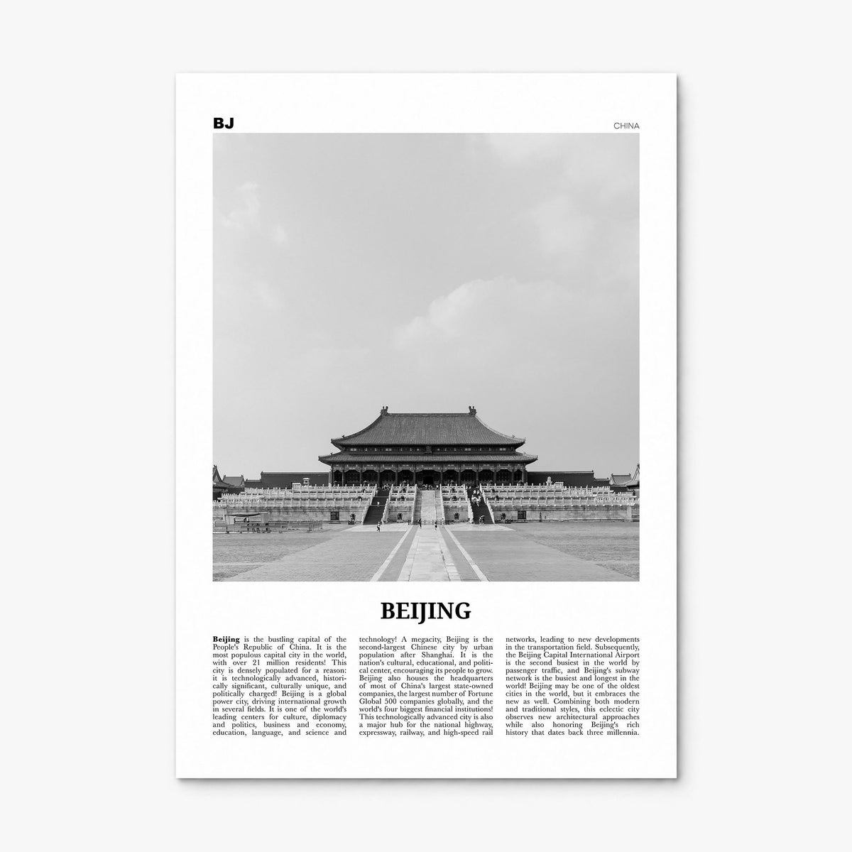 Beijing Newspaper No 1 Poster, print only (unframed)