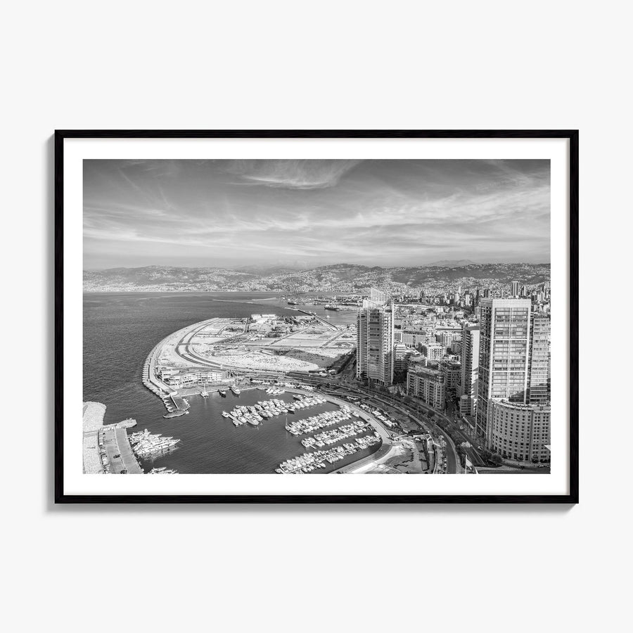 Beirut Photo Poster, framed poster mockup, white border