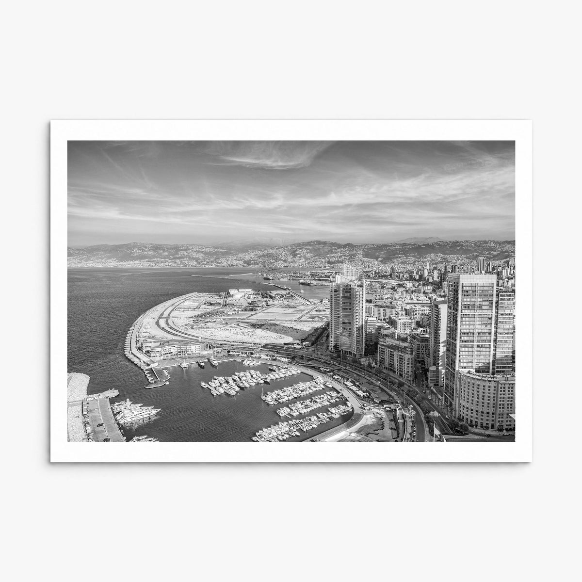 Beirut Photo Poster, print only (unframed), white border