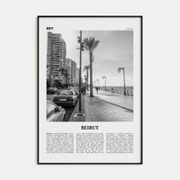 Beirut No 2 Poster None / 8x12 in Nbourhood Travel B&W Poster