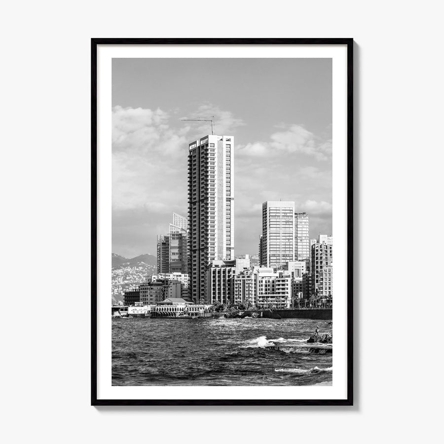 Beirut Photo Poster, framed poster mockup, white border