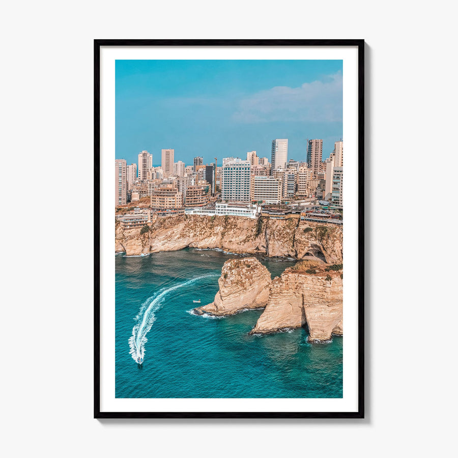 Beirut Photo Poster, framed poster mockup, white border