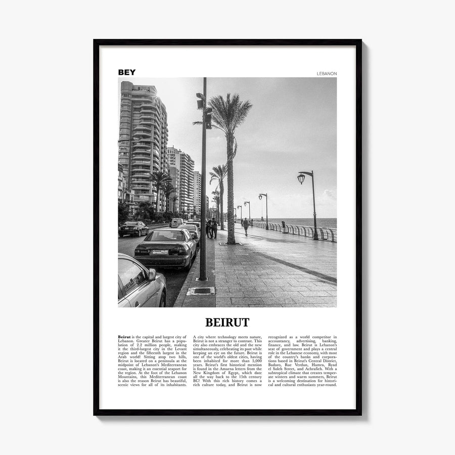 Beirut Newspaper No 2 Poster, framed poster mockup
