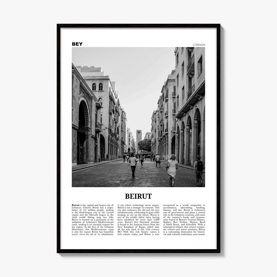 Beirut Newspaper No 3 Poster, framed poster mockup