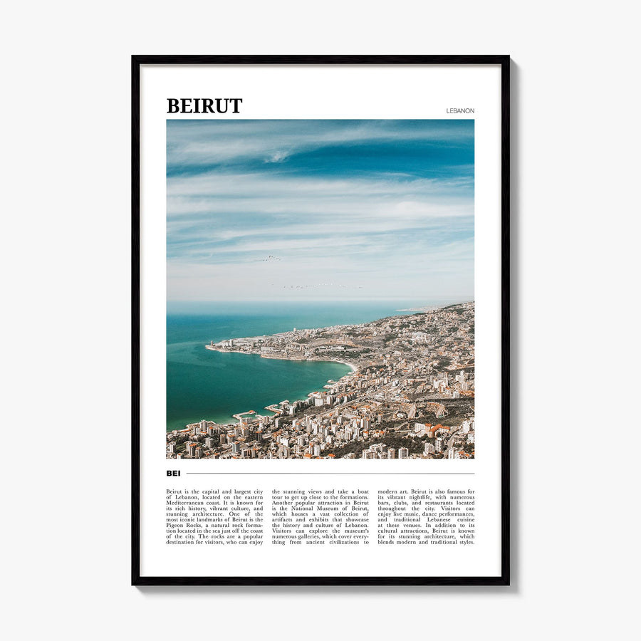 Beirut Travel Poster, framed poster mockup