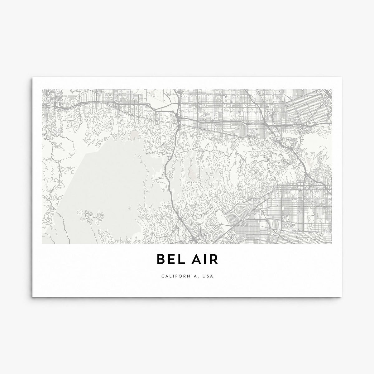 Bel Air Map Poster, print only (unframed)