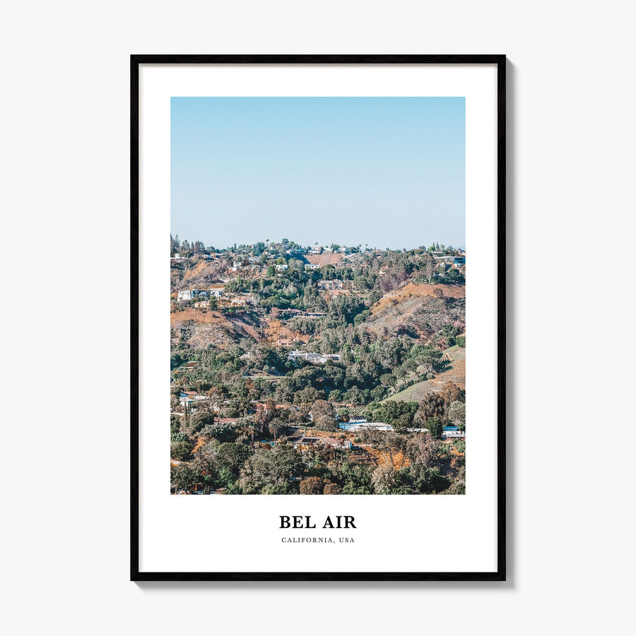 Bel Air Classic Poster, framed poster mockup