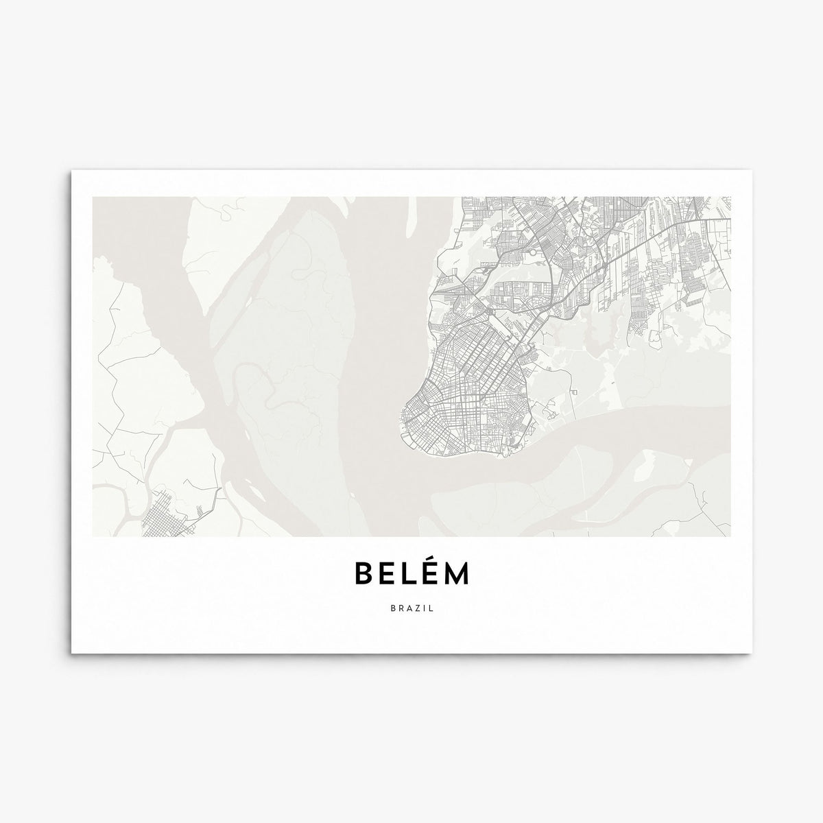 Belém Map Poster, print only (unframed)