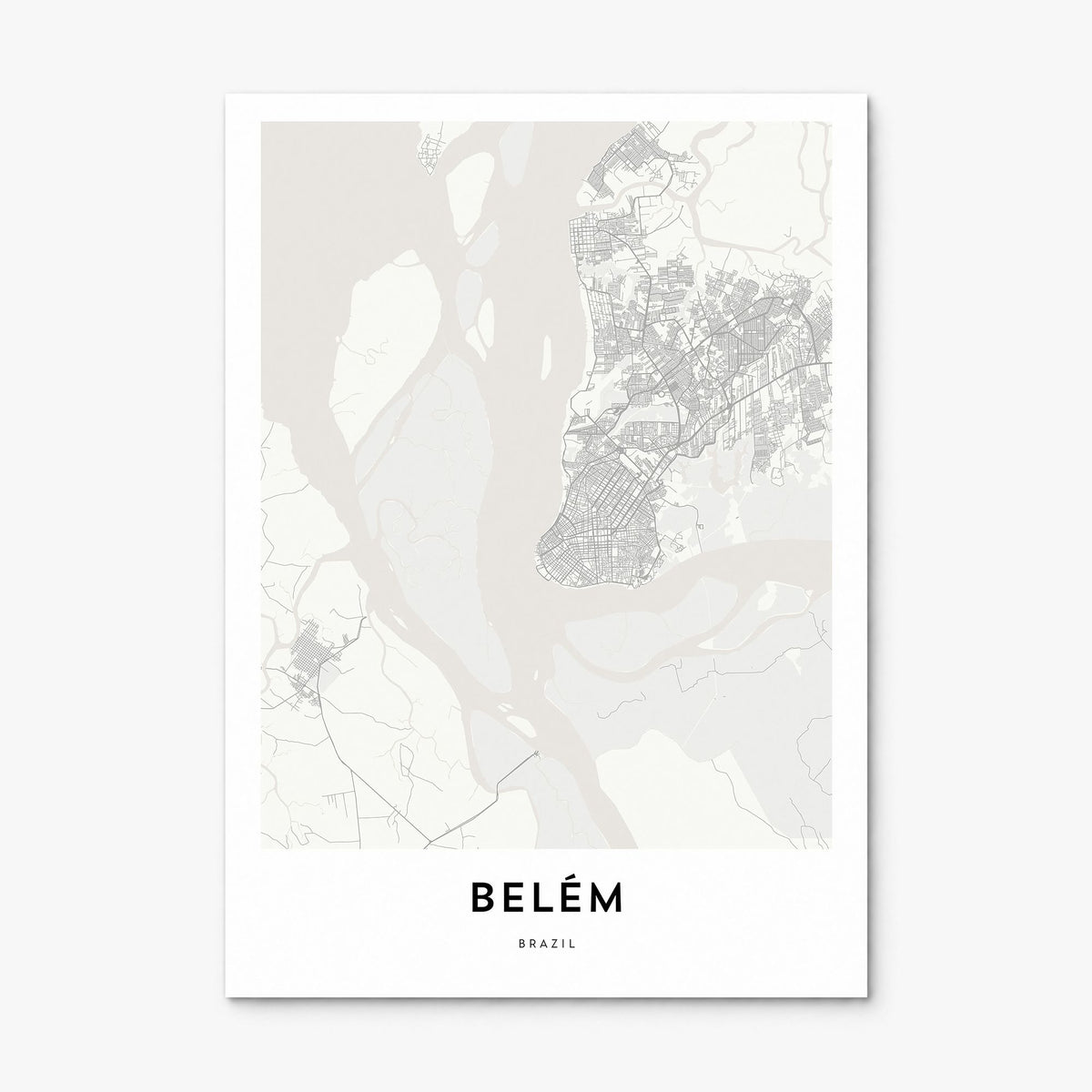 Belém Map Poster, print only (unframed)