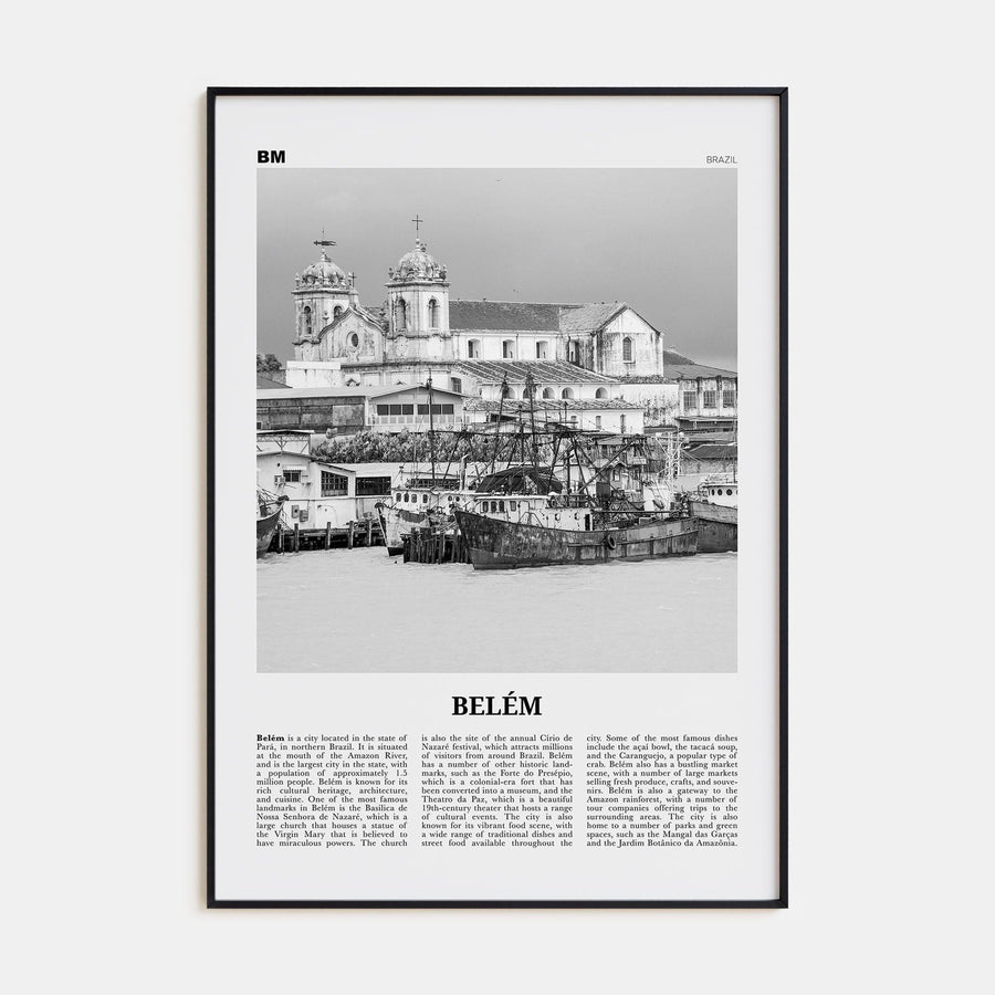 Belém No 2 Poster None / 8x12 in Nbourhood Travel B&W Poster