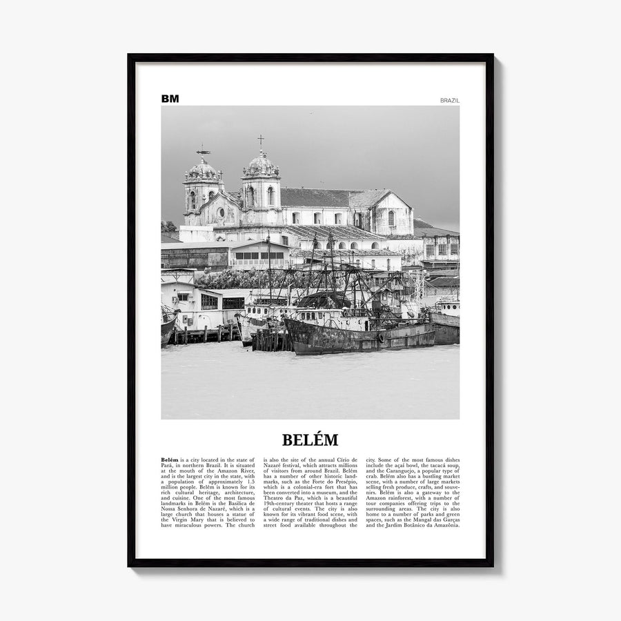 Belém Newspaper No 2 Poster, framed poster mockup