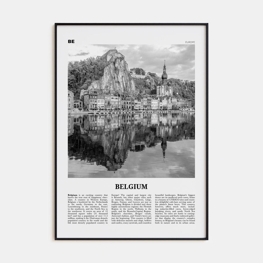 Belgium No 1 Poster None / 8x12 in Nbourhood Travel B&W Poster