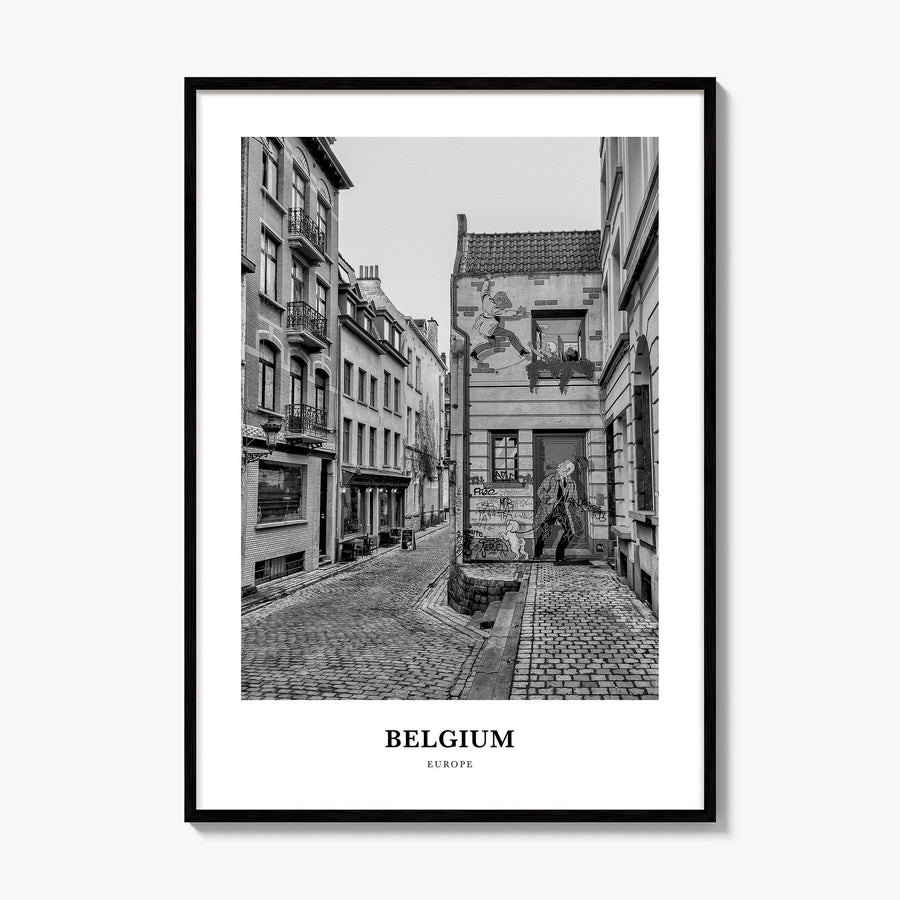Belgium Classic No 3 Poster, framed poster mockup